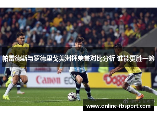 帕雷德斯与罗德里戈美洲杯荣誉对比分析 谁能更胜一筹